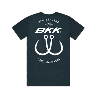 BKK Tee Land Sand Sea - Diablo Navy/White