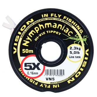 NYMPHMANIAC HI-VIZ Yellow tippet 50m tippet 3X